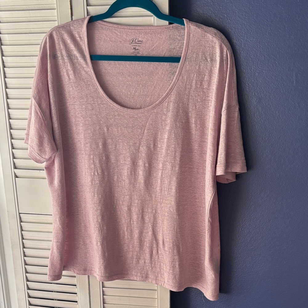 J.Crew Light Pink/ purple linen blend swing